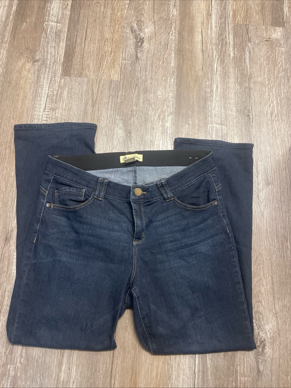 Democracy Jeans Womens 18w Blue Ab Technology Boot Cut Stretch Casual Dark Wash